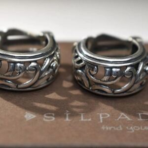 Silpada Silver Hoop Earrings